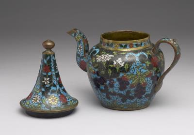 图片[2]-Ewer with grapevine decoration in cloisonne enamels, Ming dynasty (1368-1644)-China Archive